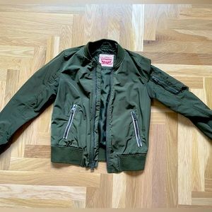 Army green Levi’s bomber jacket